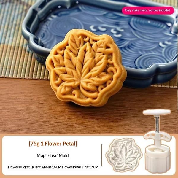 1 sett DIY Mooncake-form i plast med håndtrykk for bakverk A1