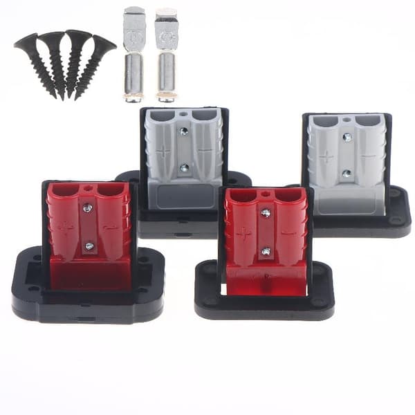 1 sett 50A batteriladekontaktsett hurtigplugg bilbatteri Grey A