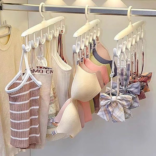 1 stk. Garderobe BH-Henger 360° Roterende Henger Kan Henge Camis White