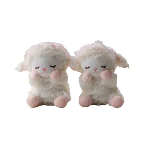 Tecknad Anime Mini Får Nyckelring Fluffig Mjuk Fylld Lammhänge