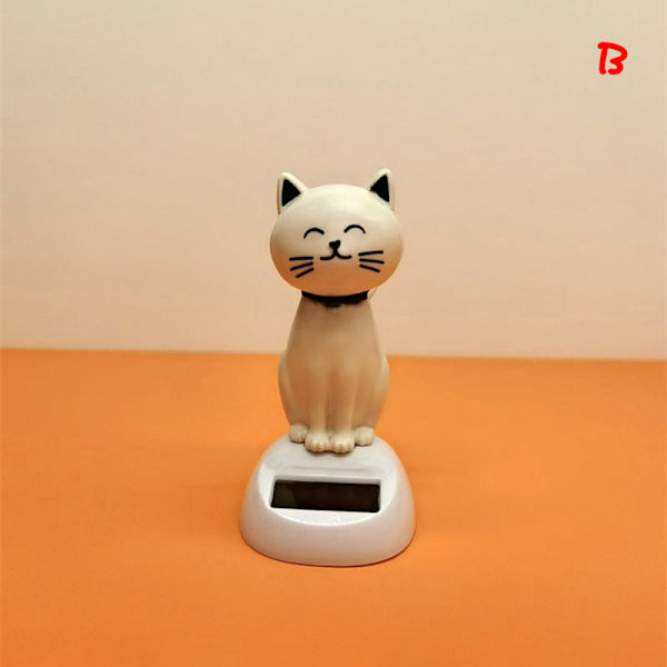 Solar Dancing Toy e Cat Solcelledrevet Swinging Cat Dashboard Eller B