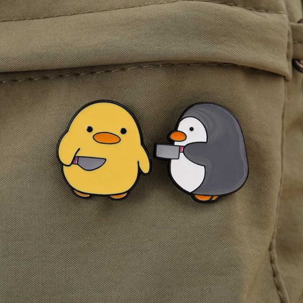 dvs. Killer Emalje Pins Chick Little Penguin Dolk Brosjer Lap A4