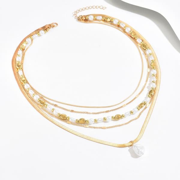 Mode Barock Imitation Pärlhänge Halsband För Kvinnor Trend A1