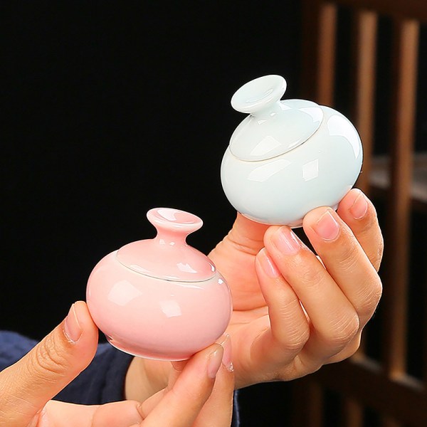 1 Stk Keramikk Spikerkopp Med Lokk Akrylpulver Keramikkkoppspiker Pink