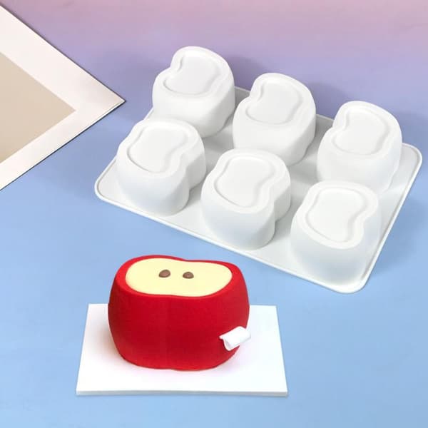 Silikonform for baking 3D fruktform sjokolade godteri såpe A2