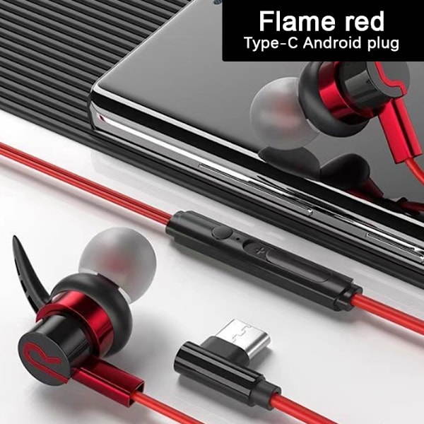 Peli E-urheilukuulokkeet Type-c/3,5mm Plug Langalliset kuulokkeet Mi Red type c