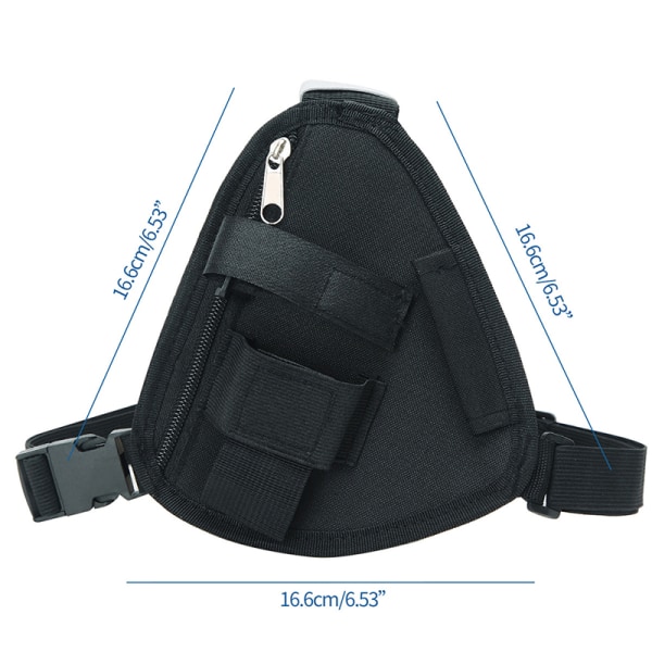 Radio-sele-taske Front Pack Pouch Hylster bæretaske Black