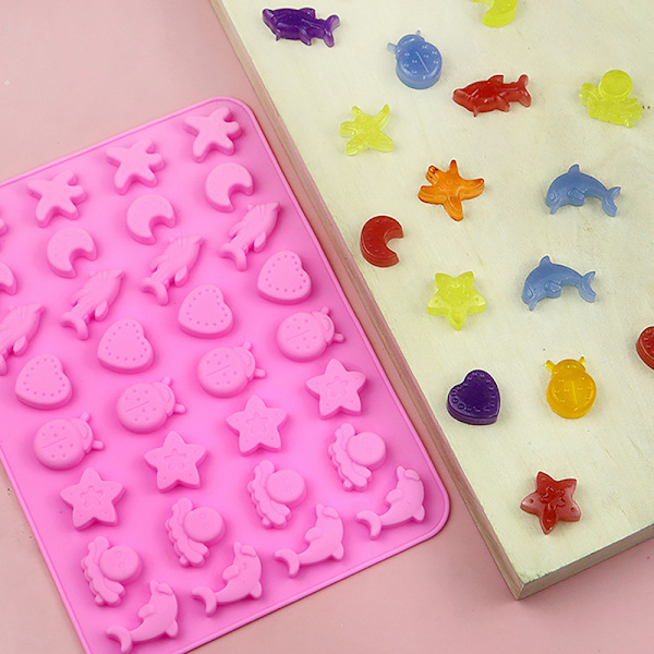 Marine Life Isbitbrett Jelly Candy Form Silikon Gummy Choc