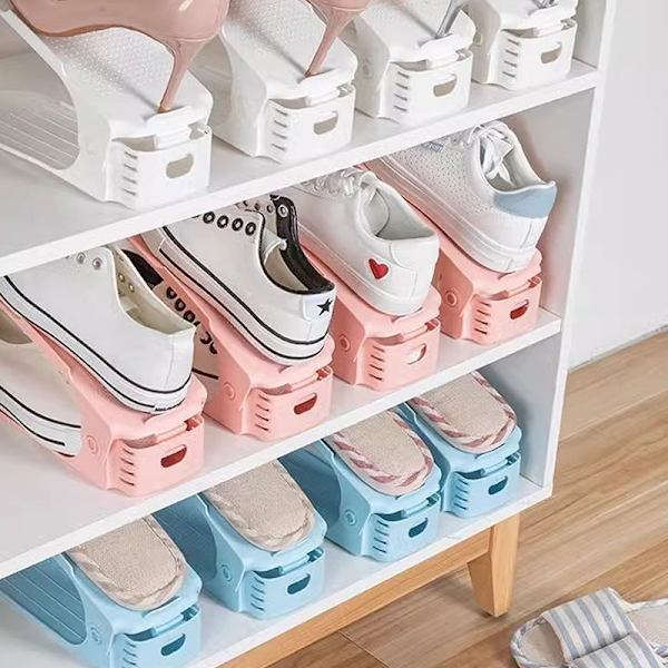 1/5 STK Flere farger Justerbar Skostativ Organizer Skospor Pink