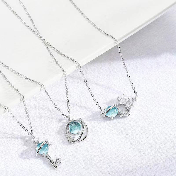 Muoti Fantasia Starry Planet kaulakoru Universe Star Key Pendan A