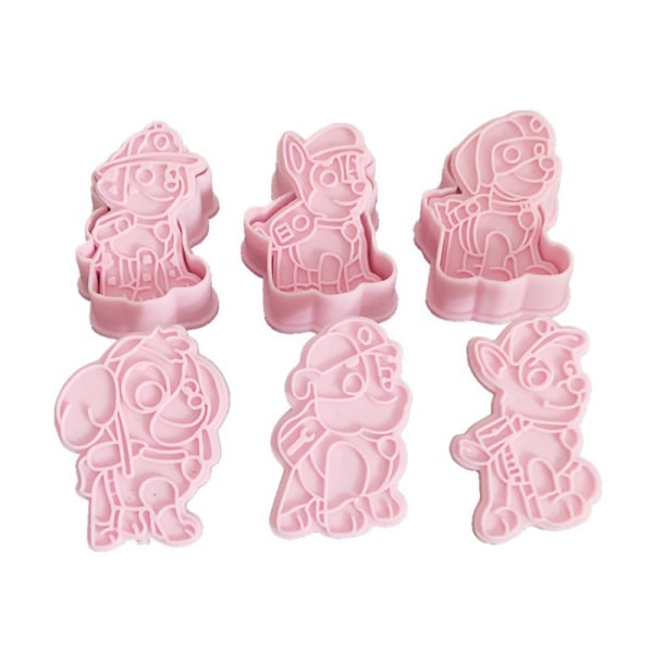 6PC Hund Form Set DIY 3D tecknad figur Modell Cookie ters 6pcs/lot