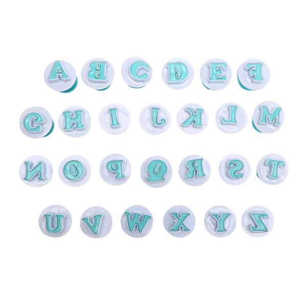 Kageform Kage Dekoration Værktøjer Alfabet Nummer Cookie ter S Uppercase Letters