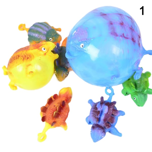 Leksaker för barn Uppblåsbara Dino Ballonger Rolig Blåsande Smash Toy 1