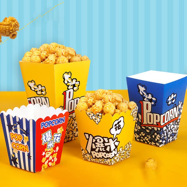 Engangs Popcorn Spande Beholder Holder Papirkop Popcorn B A8