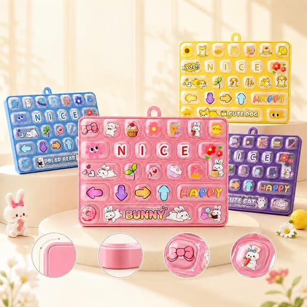 26 rutnät tangentbordsknapp klicker anti-stress fidget nyckelring dekompression A3