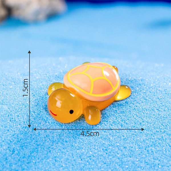 Tegneserie Resin Lysende Skildpadde Ornament Tegneserie Akvarium Fisk Ta 9
