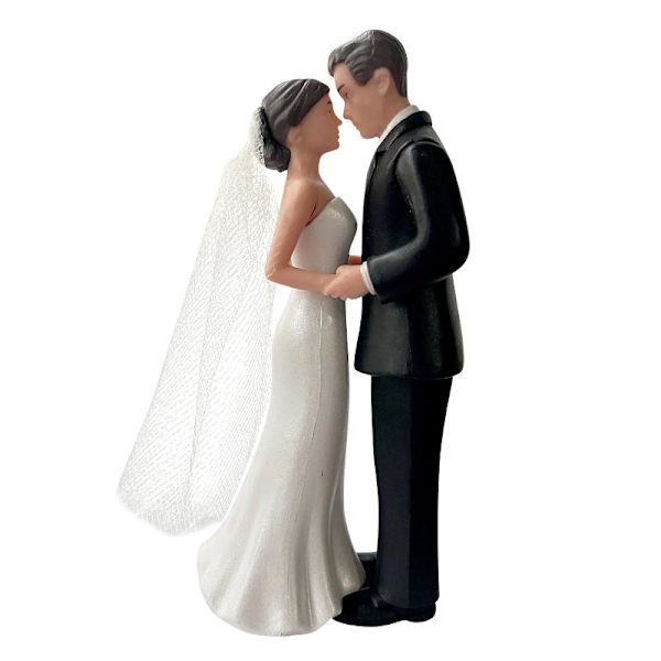Elegant brudepar bryllupskagefigur A
