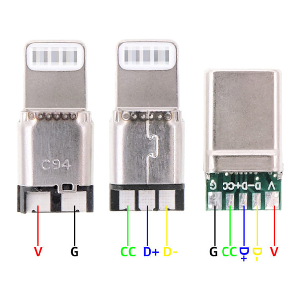 Hurtiglading Type-C USB 5A hannkontakt sveising med USB OTG D A3