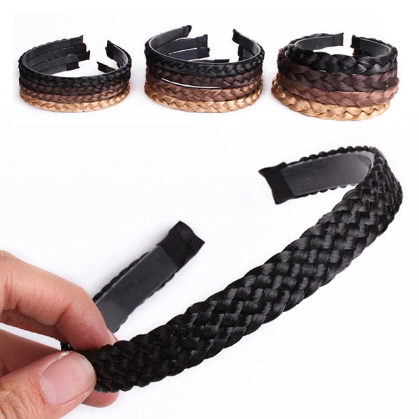 Fishbone Braid Lazy Wig Twist Braid otsapanta Bohemia naisten hiukset Black 1cm