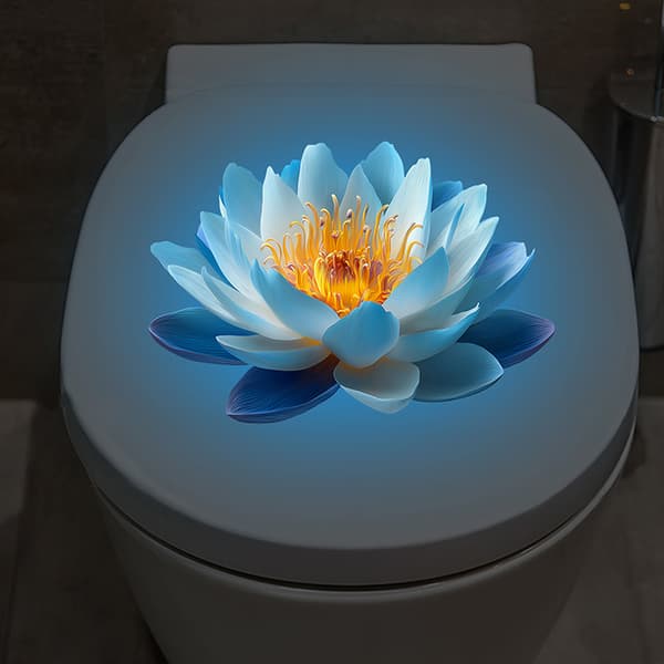 Lysende Lotus Toalettklistremerke 2