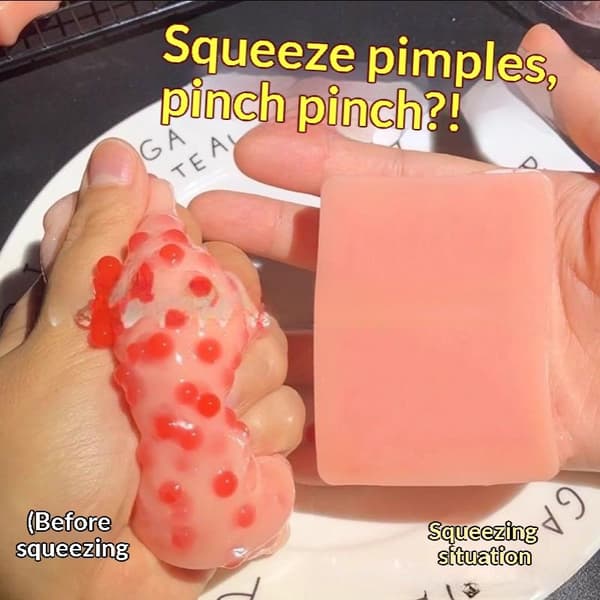 2 stk. sensoriske leker for kvisepressing, supermyke fidget-leker for lindring Pink
