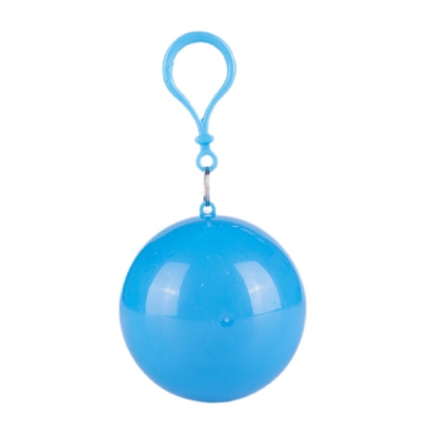 Bærbar regnfrakk Ball Emergency Poncho Unisex Plastic Disposab Dark Blue