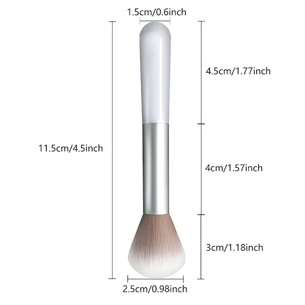 Single Loose Powder Brush Applikaattori Kosmeettiset työkalut Poskipunasivellin