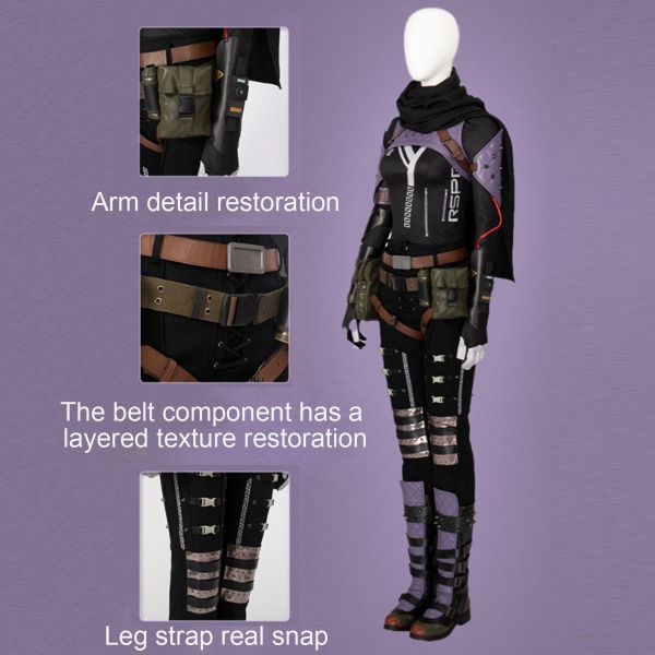 Tilpasset tøj Apex legends cosplay kostumer til kvinder W Black M 9dd1 |  Black | M | Fyndiq
