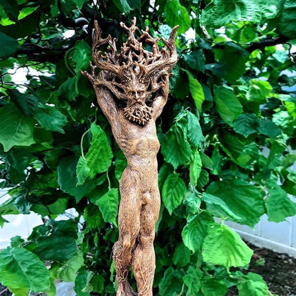 Forest Goddess Statue Resin Tree God Sculpture Ornament Garden A