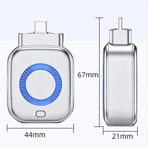 Telefon fulladdad intelligent separator full laddning automatisk avstängning Silver 2pcs