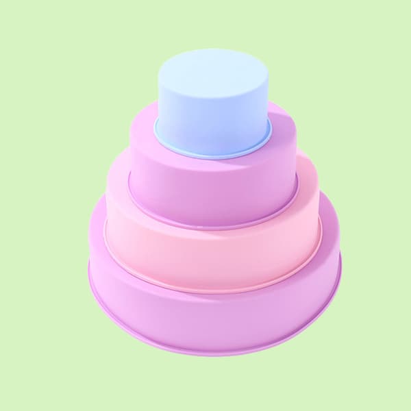 Rund form silikone kage bageform DIY mousse fondant Cy 25cm
