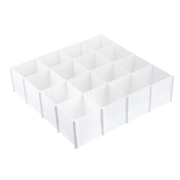 DIY Justerbar Skuffeskiller Kombination Skillevæg White