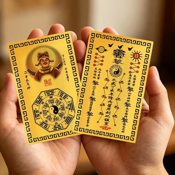 2027 Tai Sui Kort Feng Shui Bøn Guldkort Eksorcisme Beskyttelse A3