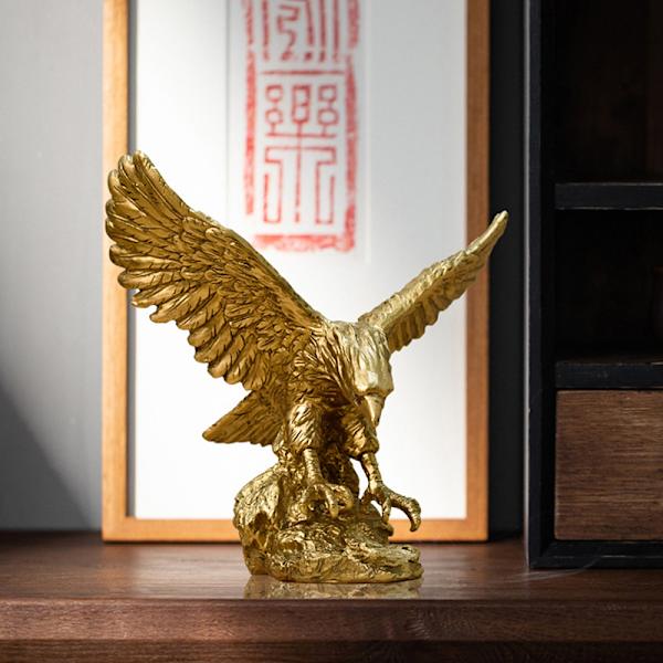 Harpiks Golden Eagle Statue Art Animal Model Collection Ornament G