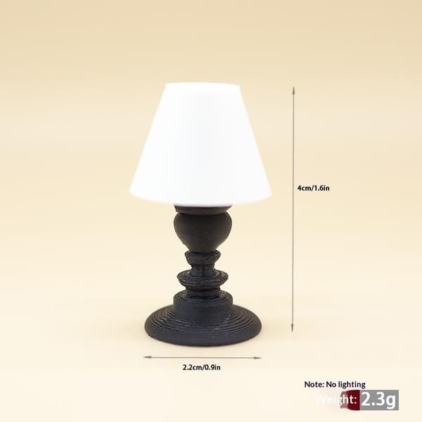 Mini klassisk bordlampe modell dukkehus dekor bygning sand T A