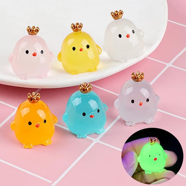 Night Light Stereo Crown Chicken Käsintehty DIY Night Light Light yellow