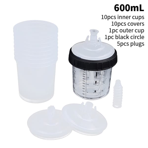 165/400/600 ml Spray Paint Tank Spray Mixing Cup Quick 3(600mL)