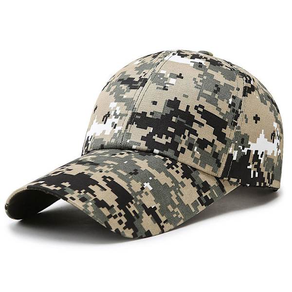 Justerbar Cap Mesh Tactical Airsoft Fishing Snapback Hat khaki camouflage