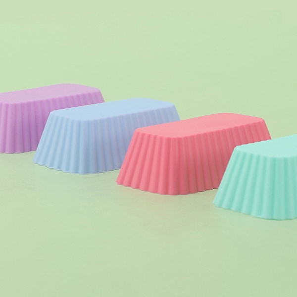 1/4 stk Silikon Rektangulær Gjenbrukbar Kake Jelly Bakeformer Ki blue