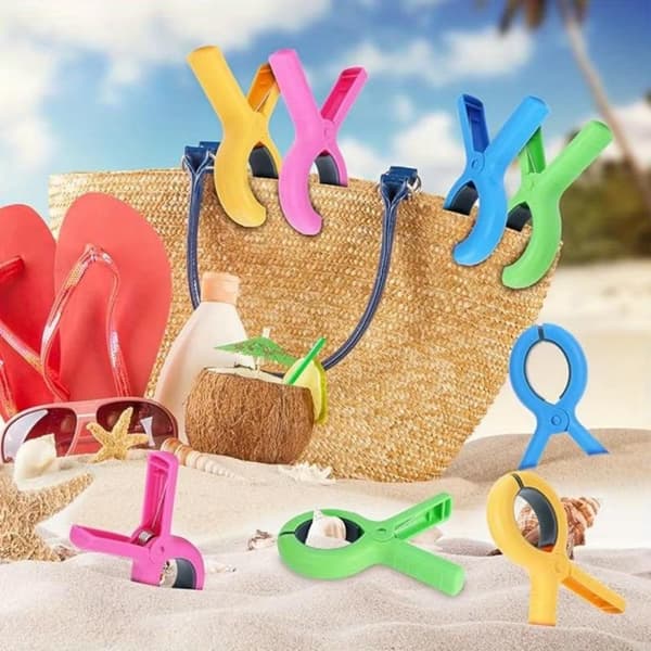 4/8 st kraftiga strandhandduksklämmor vindtäta för poolkryssning A2