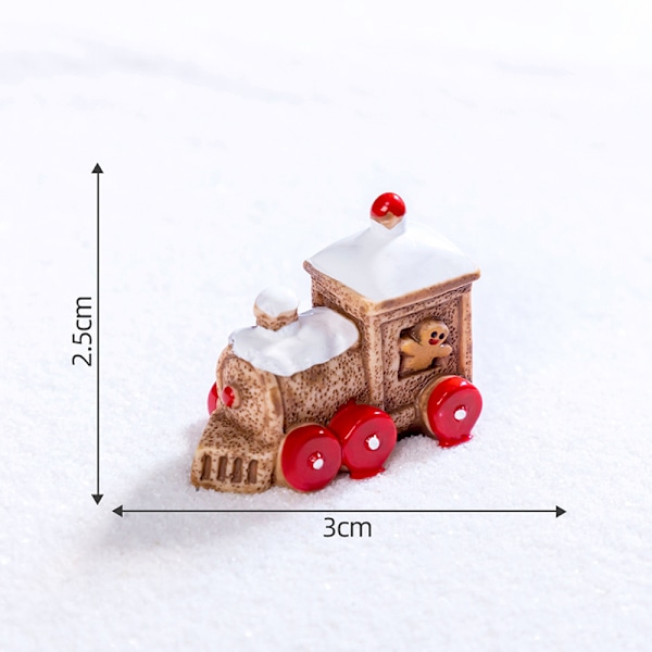 Mini Julepynt Pepperkake Mann Snømann Mikrolandskap A9
