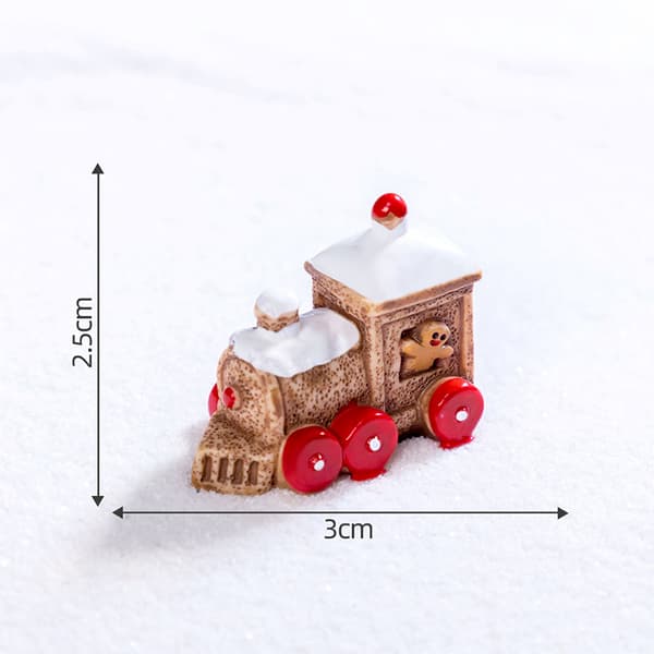 Mini Julgranspynt Pepparkaksgubbe Snögubbe Mikrolandskap A9