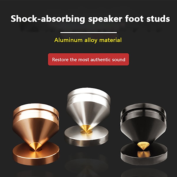 1Set Högtalare Högtalare Spikes Stativ Fötter Absorberande stiftspik Rose Gold