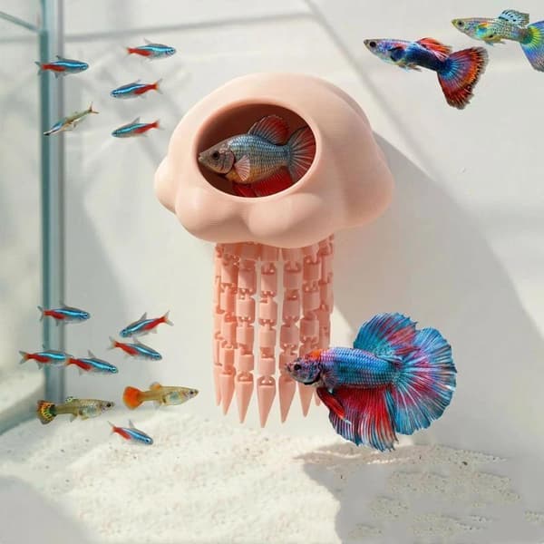 Akvarium Flydende Betta Gemmer Rejer Hule Akvarium Dekoration A6