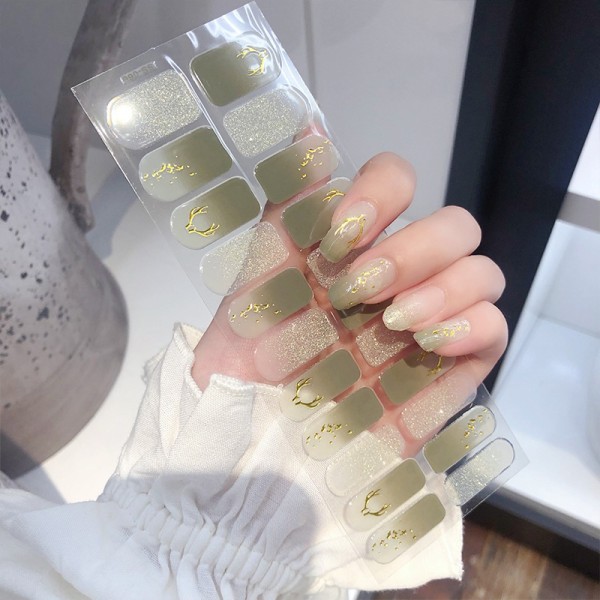 Halvhärdad Gel Nail Strips Gel Stickers Wraps For Home-Salon Va 09