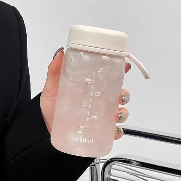 450 ml plastvattenflaska läckagesäker bärbar vattenkopp tekopp A1