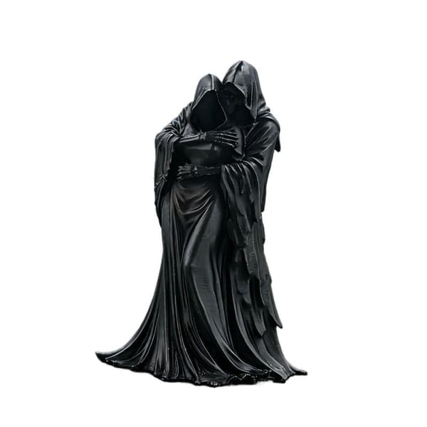3D-printad \"Liemeannen kramande par\"-staty, perfekt för Halloween