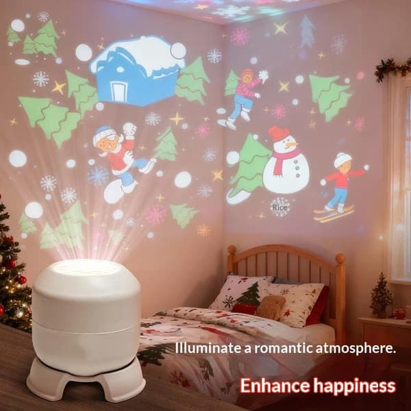 LED Ocean Projektorlys 360° Roterende Dynamisk Nattlys USB A9