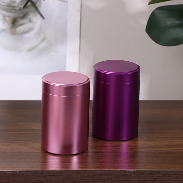 Mini bärbar förseglad burk i aluminiumlegering, fuktsäker för resor Coffee