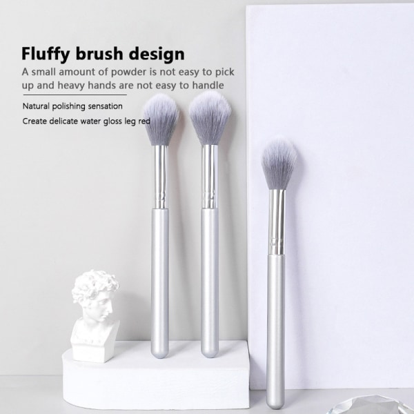 1 stk Blush Brush Bærbart farvesminkeværktøj Naturfiber Hud F